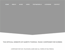 Tablet Screenshot of gareththomasmusic.com